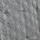 Tufted Ruffle Crib Bedding Set 3 Pieces Baby Boho Quilted Comforter with Fitted Sheet and Bed Skirt - Cute Ruffled Shabby Chic Baby Bedding Soft Blanket Design Gray by TinyTreasures Baby Boutique