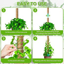 EAONE Moss Pole 96 Inch, 6 Pack 16" Monstera Plant Support for Climbing Potted Live Plants Indoor, Stackable Coco Coir Moss Sticks Monstera Stakes for Pothos Philodendron, with Garden Labels & Ties by GreenHaven Gardens