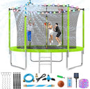 Upgraded 16FT 15FT 14FT 12FT 10FT 8FT Trampoline Outdoor with Basketball Hoop and Net, Capacity for 4-6 Kids and Adults by TinyTreasures Baby Boutique