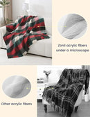 ZonLi Christmas Plaid Throw Blanket, Decorative Blankets by CozyNest Decor