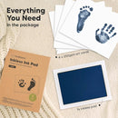 1-Pack Inkless Baby Hand and Footprint Kit - Mess Free Ink Pad for Newborn Keepsake, Dog Nose & Paw Print Kit, Clean Touch Ink Pad for Baby Hand & Footprints, Ideal New Mom Gifts (Navy, Jumbo) by TinyTreasures Baby Boutique