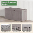 NUNU LAB 75 Gallon Outdoor Storage Box,Resin Large Sturdy Deck Box, Backyard Outside Storage Box Waterproof with Double Wall Panels,Garden Box,Package Delivery Outdoor Hose Storage Bin by GreenHaven Gardens