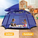 Alvantor Baby Playpen Play Yard 84"x84"x44”Large Kids Tents Pop Up Play Tent Indoor Outdoor Playhouse for Babies Toddlers Children Camping Playground Beach, 36-96 Months, Navy by TinyTreasures Baby Boutique