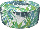 LVTXIII Outdoor/Indoor Round Inflatable Ottoman, All Weather Patio Footstool, Portable Footrest Seat for Patio Garden, Camping or Home, 21"x21"x9", Islamorada Blue Green by CozyNest Decor