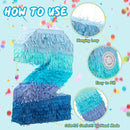 Sratte Number 1 2 3 4 5 6 7 8 9 Piñata with Stick Blindfold Confetti, Gradient Blue Piñata for Kids Boys Girls Birthday Party Anniversary Decorations Supplies(Number 2) by TinyTreasures Baby Boutique