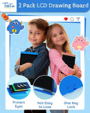 TEKFUN Kids Toys,10in 2 Pack LCD Writing Tablet Coloring Doodle Drawing Board Pad for Kids with Stylus, Car Trip Educational Toys Easter Toys Birthday Gift for Toddlers 3 4 5 6 7 Kids Girls Boys by TinyTreasures Baby Boutique