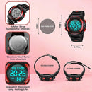 Kids Watch,Boys Watch for 3-15 Year Old Boys,Digital Sport Outdoor Multifunctional Chronograph LED 50 M Waterproof Alarm Calendar Analog Watch for Children with Silicone Band,Kids Gift by TinyTreasures Baby Boutique