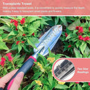 Garden Tool Set, 3PCS Heavy Duty Aluminum Gardening Tools with Soft Non-Slip Ergonomic Handle, Including Hand Trowel, Transplant Trowel and Cultivator Hand Rake for Planting, Digging, Weeding by GreenHaven Gardens