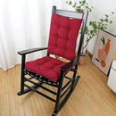 BUYUE Chair Cushion Set for Rocking Chair, Back Pillow & Seat Cushion with Ties, Original Woven Fabric Non-Slip Chair Pads for Elderly Sitting, Red by CozyNest Decor
