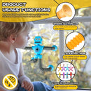 Robot Sensory Travel Toys 4Pcs for Toddlers Kid Boy Year Old Ages 3 4 5 6 7 8 9, Airplane Activities Suction Autism Pop Tube Fidget Toys Autistic Stocking Easter Basket Stuffer Valentine Gift for Kids by TinyTreasures Baby Boutique
