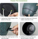 12 inch Large Self Watering Pots for Indoor Outdoor Plants, Flower Plant Pots with Mesh Drainage Holes for Garden House Plants, Plastic Planters for Home Plants, Black with Green Speckles by GreenHaven Gardens