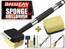 BBQ Grill Brush Bristle Free(2Heads) for Outdoor Grill, Trapezoid- Shaped Design Replaceable Head Cleaning Brush, Steam Grate Cleaner, BBQ Cleaning Brush, Scraper for Grill, Safe Barbecue Grill Brush by GreenHaven Gardens