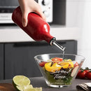Sweejar Ceramic Olive Oil Dispenser Bottle, Opaque Oil Cruet Protects Oil to Reduce Oxidation, Suitable for Storage Oil, Vinegar, Coffee Syrups & Other Liquids, Pack of 1, 15.5 Fl Oz (Red) by CozyNest Decor
