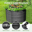 Land Guard 4×4×3ft Galvanized Raised Garden Bed Kit, Round Galvanized Planter Raised Garden Boxes Outdoor, Large Metal Raised Garden Beds for Vegetables, Grey by CozyNest Decor