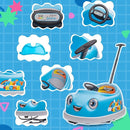 12V Dual Battery Electric Ride on Kids Bumper Car w/Remote Control,360 Degree Spin,Push Rod Rocker Horse Function,3-Speeds Babies & Toddlers Bumping Car Ride on Toy Gift for 1-4 Years Children (Blue) by TinyTreasures Baby Boutique