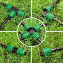 JAYEE 50 Pcs Drip Irrigation Fittings Kit for 1/4 Inch Tubing, Drip Line Parts for Drip Systems - 20 Tee, 12 Coupling, 8 Elbow, 5 Barbed 4-Way Cross, 5 End Closure - Barbed Locked Nuts Connectors by GreenHaven Gardens