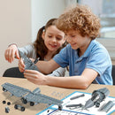 Lucky Doug STEM Building Projects Model Airplane Jet Set - Building Toys for Kids Ages 8-12, Assembly Science Kit for Boys 8 9 10 11 12 Years Old by TinyTreasures Baby Boutique