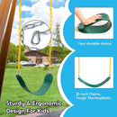 TURFEE 3 Pack Green Swing Seats Heavy Duty with 66" Chain, Swing Set Accessories Replacement with Snap Hooks for Kids Outdoor Play Playground, Trees, Backyard (Limit 300lb) by TinyTreasures Baby Boutique