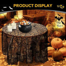 eZAKKA Round Halloween Tablecloth, 70 Inch Spider Webs Tablecloths Black Tablecloth Lace Fabric Table Cloths Spooky Table Cover for Parties Gothic Halloween Home Decorations by CozyNest Decor