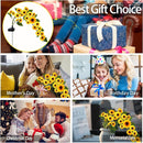Solar Garden Lights Outdoor, 2 Pack Sunflower Lights with 46 Lifelike Sunflower, Waterproof 90 Bright LED Fall Garden Decor Solar Flowers for Patio Flowerbed Yard, Gift for Mom by GreenHaven Gardens