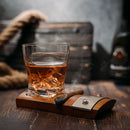 Cigar Glass Coaster With A Whiskey Cigar Glasses Slot To Hold Cigar Whiskey Glass Gi by The Wine Savant