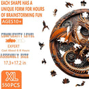 Wooden Puzzles for Adults, Mechanical Dragon Wooden Jigsaw Puzzle for Adults, Wood Puzzles Adult, Unique Animal Shape, Gifts for Friends and Family, Wall Art Canvas Puzzle (XL -17.3*17.2in -550 pcs) by TinyTreasures Baby Boutique
