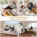 Modular Sectional Sofa, Convertible Couch Modular Sofa Without Ottoman, Sectional Sofas for Living Room Small Apartments by CozyNest Decor