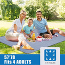 G GOOD GAIN Picnic Outdoor Blankets Waterproof Large - Beach Mat Sand Free Foldable with Carry Strap | Portable Camping Blanket | Park Blanket for Grass Park, Hiking, Travel, Concerts, Indoor (Blue) by TinyTreasures Baby Boutique