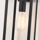 mirrea 18" Classic Outdoor Wall Sconce 1 Light in Matte Black Rectangular Metal Frame and Clear Glass Shade Waterproof Porch Light Patio Light Pack of 2 by CozyNest Decor