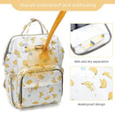Diaper Bag Backpack, Diaper Bags for Baby Girls Boys, Baby Bags for Moms Dads, Nappy Changing Bag with Insulated Pockets,Multi-functional Waterproof Backpack with Stroller straps -Beige Banana by TinyTreasures Baby Boutique