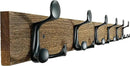 SKOLOO 39-Inch Wood Burnt Coat Rack Wall Mount with 6 Triple Hooks - Ideal for Family Entrances, Classrooms, and Pet Supplies Storage - Perfect Coat Hooks for Wall by CozyNest Decor