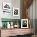 5x7 Picture Frame 3 Pack - White Woodgrain, Solid Wood & HD Tempered Glass, Table Display or Wall Hanging by CozyNest Decor