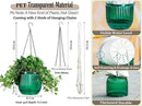 Melphoe Self Watering Hanging Planters for Indoor Plants, 1 Pack 8.3 Inch Outdoor Hanging Plant Pot Basket, 2 Kinds of Hangers Macrame 35.5’’ & Metal Chain 19.6’’ for Garden Home Decor by GreenHaven Gardens