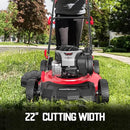 PowerSmart Self Propelled Gas Lawn Mower, 22-Inch with 140cc Briggs and Stratton E550 Engine 3-in-1 Rear-Wheel Drive Lawnmower with Bagging by GreenHaven Gardens