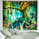 Delur Magical Forest Tapestry Fantasy Tree of Life Enchanted Fairy Tale Forest Tapestry Mystical Psychedelic Nature Landscape Wall Hanging Headboard for Bedroom Living Room Home Decor (59.1" x 78.7") by CozyNest Decor