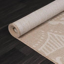 Medallion Outdoor Rug 5x7 Washable Outside Carpet for Indoor Patio Porch Waterproof Easy Cleaning Non Shedding Area Rugs Beige 5 x 7 by CozyNest Decor