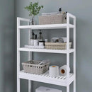 SMIBUY Bathroom Storage Shelf, Bamboo Over-The-Toilet Organizer Rack, Freestanding Toilet Space Saver with 3-Tier Adjustable Shelves (White) by CozyNest Decor