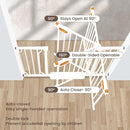 owlie 37.4" Extra Tall Wide Baby Gate for Stairs Doorways,47-57 Inch Extra Large Long Baby Gate with Door Indoor Safety Metal Pressure Mounted Pet Gate with Walk-Thru Auto Close, White by TinyTreasures Baby Boutique