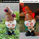 COWOS Garden Gnome Statues Outdoor Decor, Solar Gnomes with LED Lighted Flowers, Solar Resin Outdoor Statue Sculpture, for Woman Gift Home and Garden Decor by CozyNest Decor