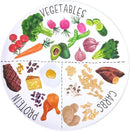 9" Portion Control Plate - Healthy Nutrition Plate for Adults and Teens, Melamine, Ideal for Weight Loss and Diabetes Management (1 Pack) by CozyNest Decor