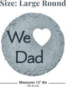 Let's Make Memories Personalized Garden Stone - Resin - Custom Garden Décor - Round Stone with Heart Cutout - for Dad - for Father's Day by CozyNest Decor