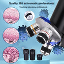 Microscope 40X-2500X Magnification with 4.3-inch Display, Wide-Angle 10X and 25X eyepieces, and Built-in 5-megapixel Camera for School Labs, Animal Husbandry (Black) by TinyTreasures Baby Boutique