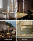 Modern Cordless Table Lamp Set of 2, Portable LED Desk Lamps, 5000mAh Rechargeable Battery Operated Lighting for Bedroom Dining Room Restaurant Coffee Shop Camping Night Light (Gold) by CozyNest Decor