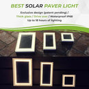 LUMENGY Solar Paver Light 4×8 inch, 2700K, Up to 18 Hours Continuous Lighting, Stainless Steel, Thick Glass, Glare-Free Illumination for Driveways, Pathways & Garden, Waterproof & Drive-Over Rated by CozyNest Decor
