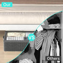3PCS Under Bed Storage Bins with Metal Frame, Linen Fabric Frame Storage Box Clothes Organizer Bins, Underbed Container with Clear Window (Dark Grey, 15.7 x 13 x 6IN) by CozyNest Decor