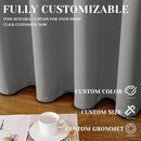 ChrisDowa Custom 100% Blackout Curtains for Bedroom with Black Liner, Double Layers Total Blackout Thermal Insulated Grommet Window Curtains 1 Panel (Custom Size and Color) by TinyTreasures Baby Boutique