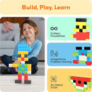 PicassoTiles 60pc Magnetic Puzzle Cube Building Set 1 Inch 3D Blocks STEM Construction Toy for Toddlers Kids Boys Girls Age 3+ Montessori Learning Travel Sensory Gift with Educational Idea Book PMC60 by TinyTreasures Baby Boutique