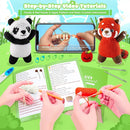 Crochet Kit for Beginners - 2PCS White and Red Panda Crochet Animal Kit with Step-by-Step Video Tutorials, Apple Crocheting Kit, Crochet Starter Kit for Kids and Adults, Beginners Knitting Kit by TinyTreasures Baby Boutique