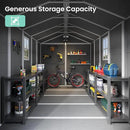 UDPATIO Outdoor Storage Shed 7.5x10.7 FT, Grey & White Resin & Steel Shed with Lockable Door for Backyard, Patio, Lawn by GreenHaven Gardens