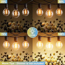 Bomcosy Outdoor String Lights,50 FT LED String Lights for Outside with Shatterproof Dimmable 25+1 Bulbs,Waterproof Connectable Outdoor Lights for Deck,Garden,Backyard,Balcony,Porch,Patio by CozyNest Decor